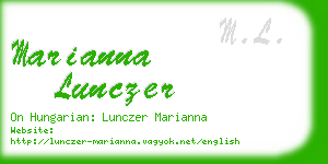 marianna lunczer business card